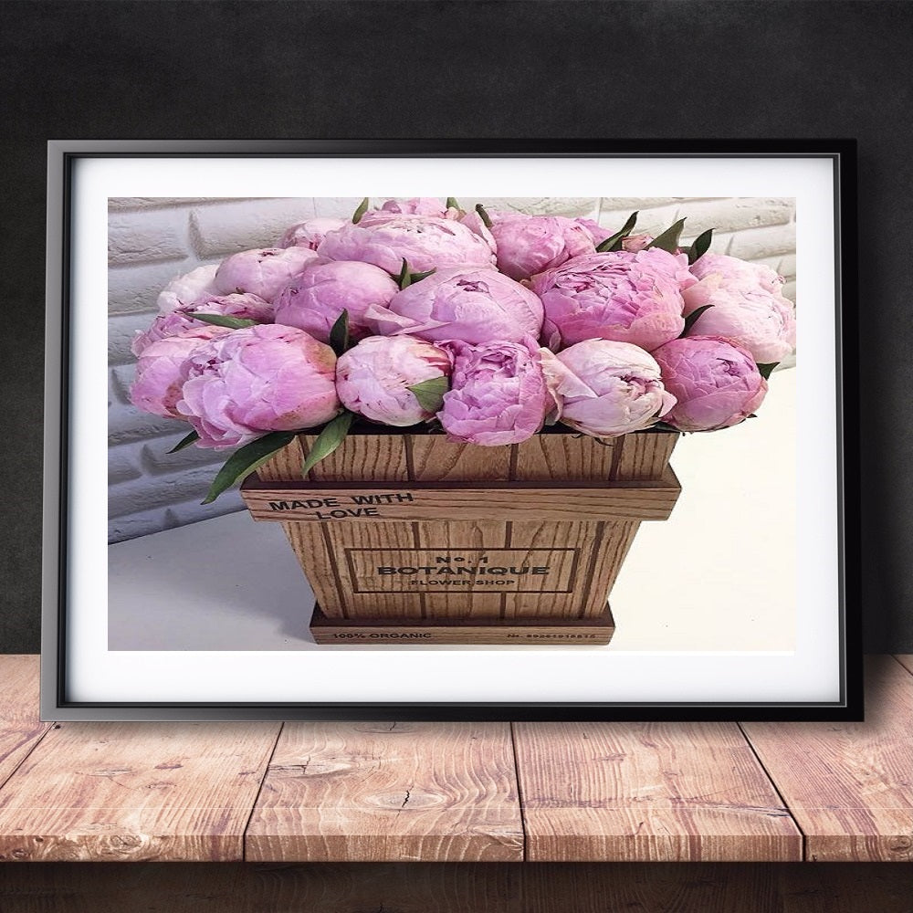 DIY Paint by Numbers Canvas Painting Kit - Box of Pink Roses