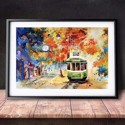 DIY Paint by Numbers Canvas Painting Kit - Colorful Tram