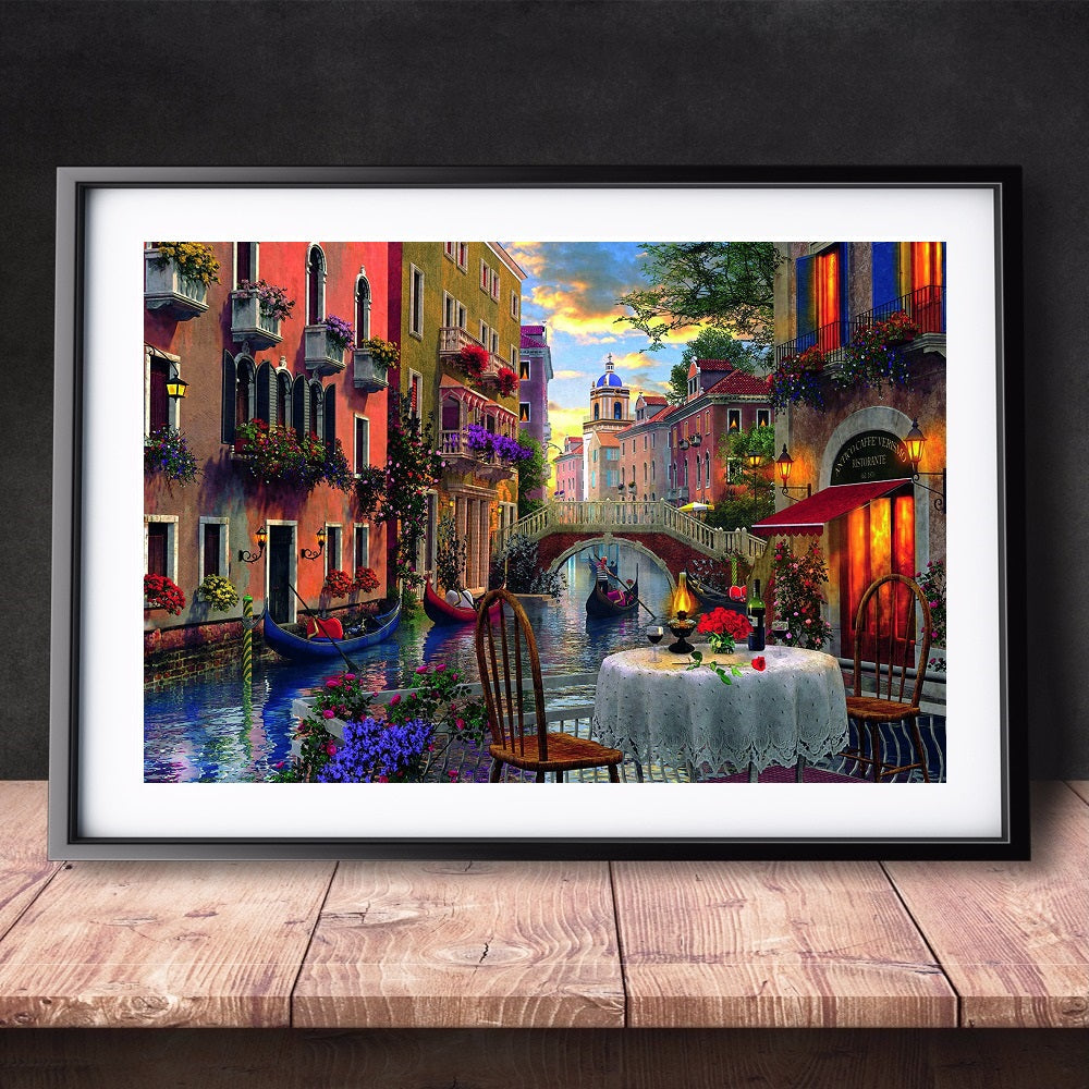 DIY Paint by Numbers Canvas Painting Kit - Dinner in Venice