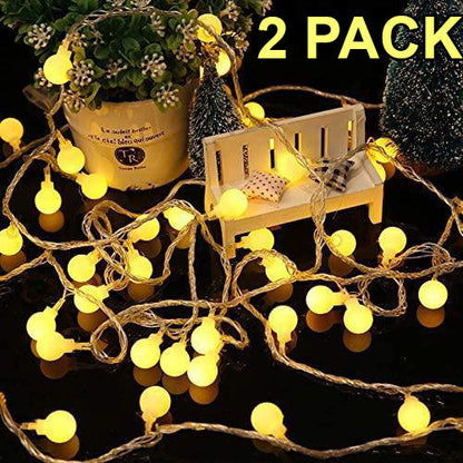 33 FT 100 LED Globe Ball String Lights - 2 PACK