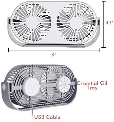 Portable Desk Fan - Small Tabletop Fan with Strong Airflow