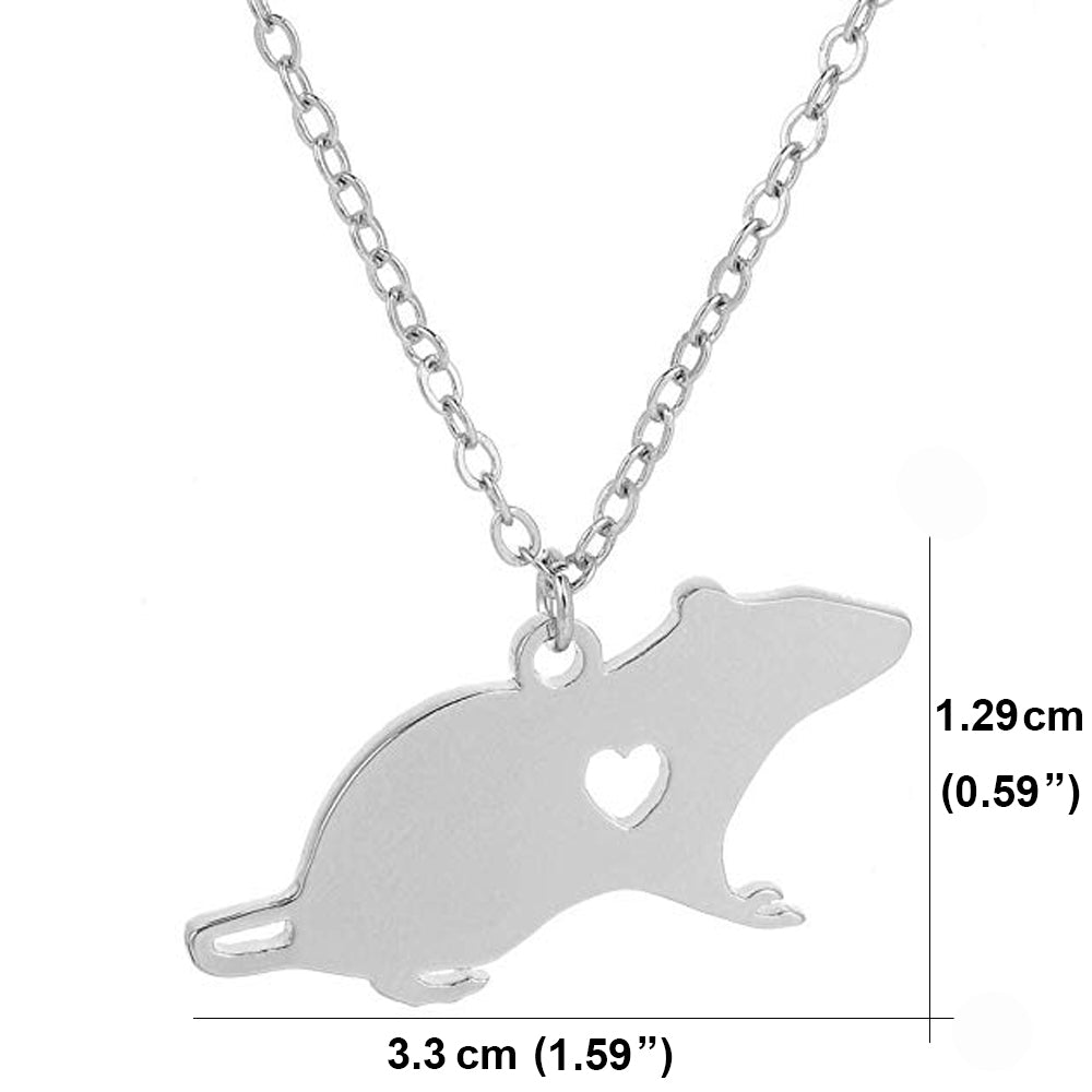 Rat Pendant Necklace - Chinese Horoscope Gift - Zodiac Necklace