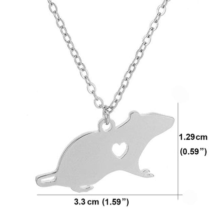 Rat Pendant Necklace - Chinese Horoscope Gift - Zodiac Necklace