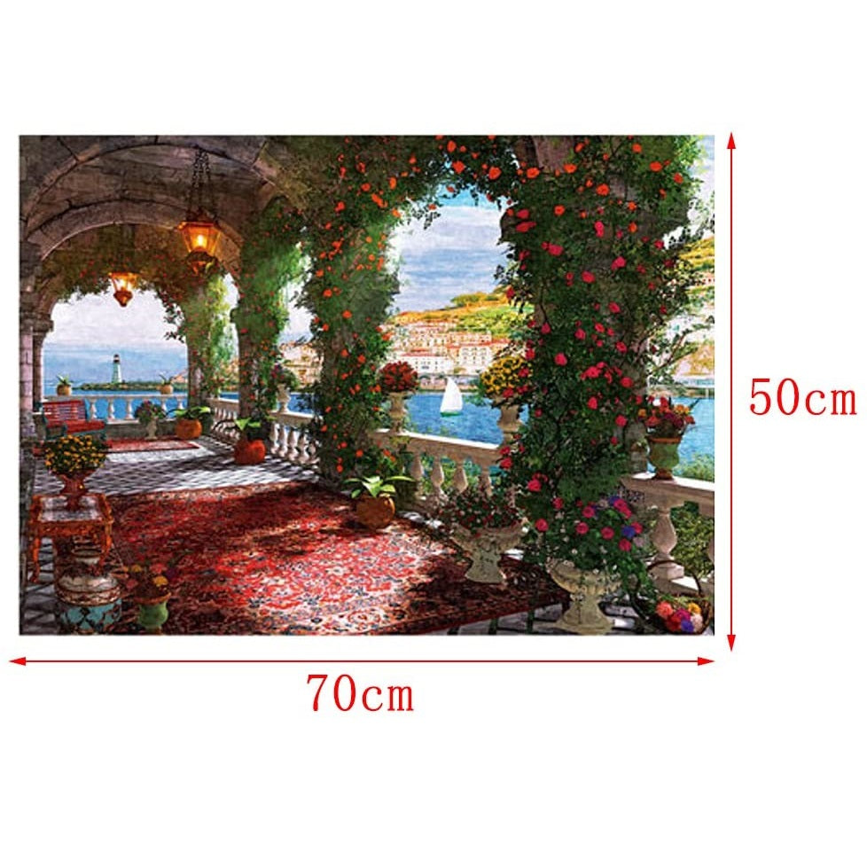 Rose Corridor Puzzle - Large Paper Jigsaw Puzzle [1000 Pieces]