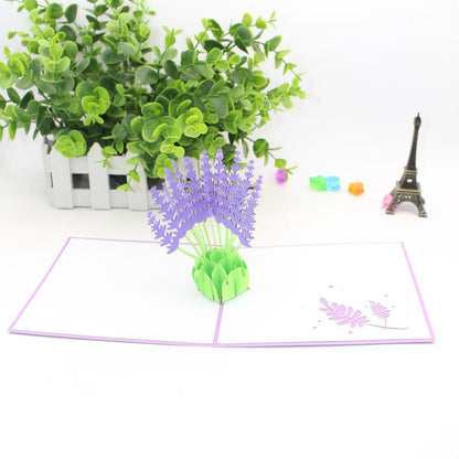 3D Lavender Pop Up Card and Envelope