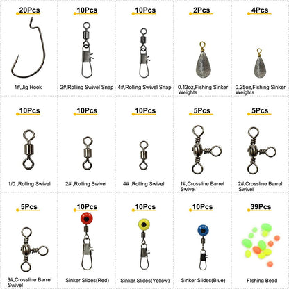 160 Piece Fishing Accessories Kit