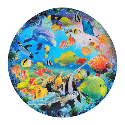 Ocean Sea World Round Puzzle - 1000 Pieces Jigsaw