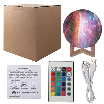 Moon Galaxy LED Lamp 5.9 inch 16 Colors