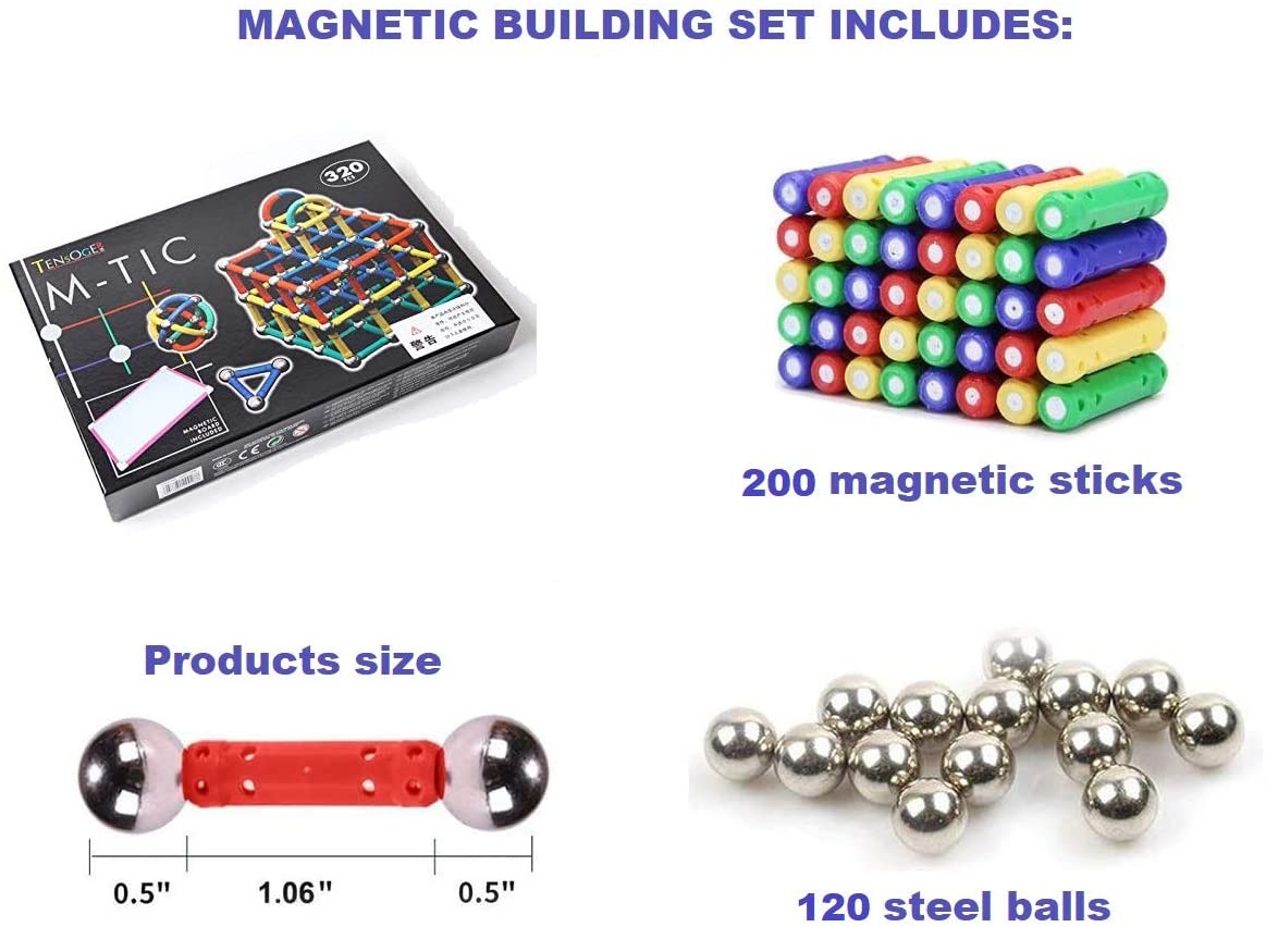 Magnetic Building Set 320 Pieces