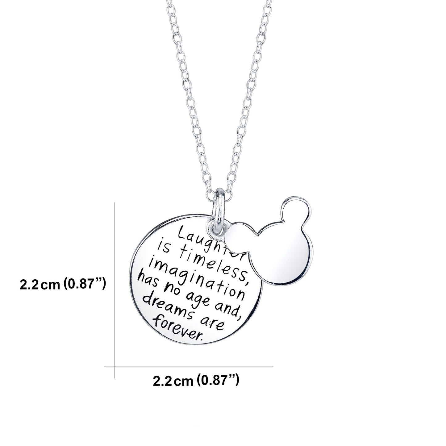 Laughter is Timeless, Imagination has no Age, and Dreams are Forever - Pendant Necklace