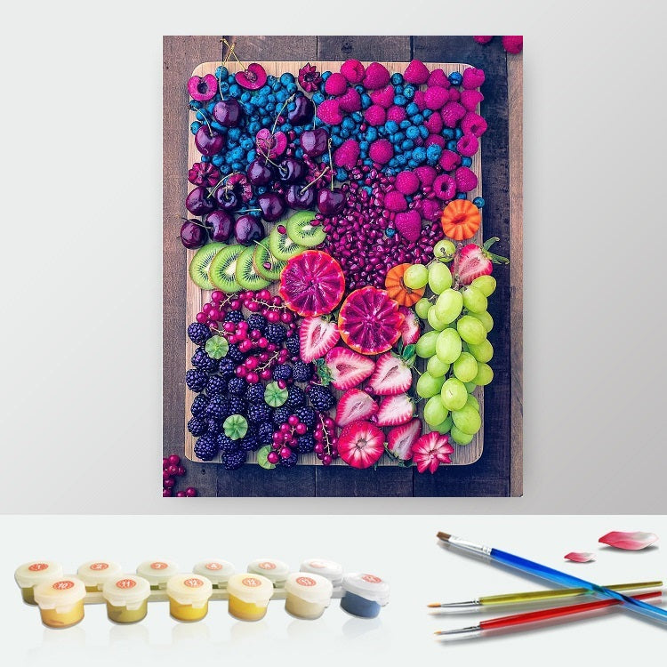 DIY Paint by Numbers Canvas Painting Kit - Fruits for Breakfast