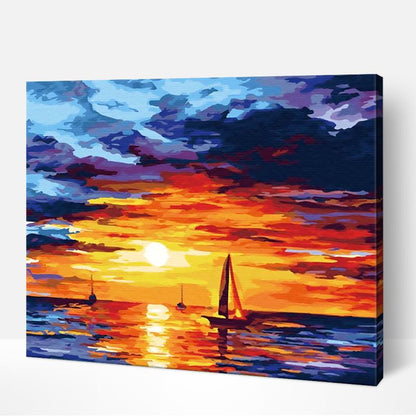 DIY Paint by Numbers Kit - Summer Night Sunset