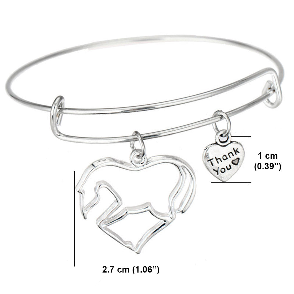 Horse Pendant Bracelet - Animal Lovers Gift