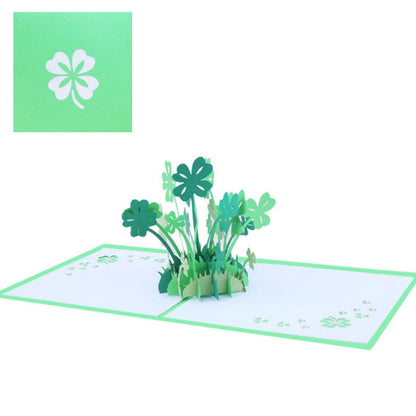 3D Four-Leaf Clover Pop Up Card and Envelope