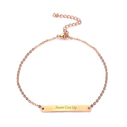 Never Give Up - Rose Gold Bracelet