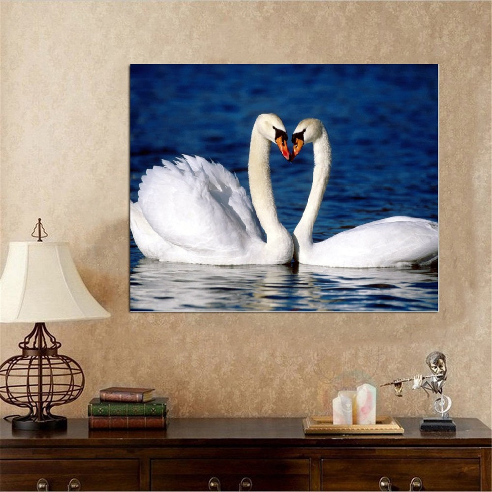 Paint by Numbers Kit - White Swans