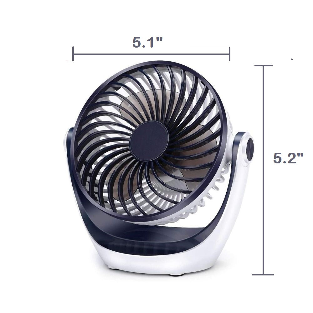 Desk Fan Small Portable Tabletop Fan with Strong Airflow