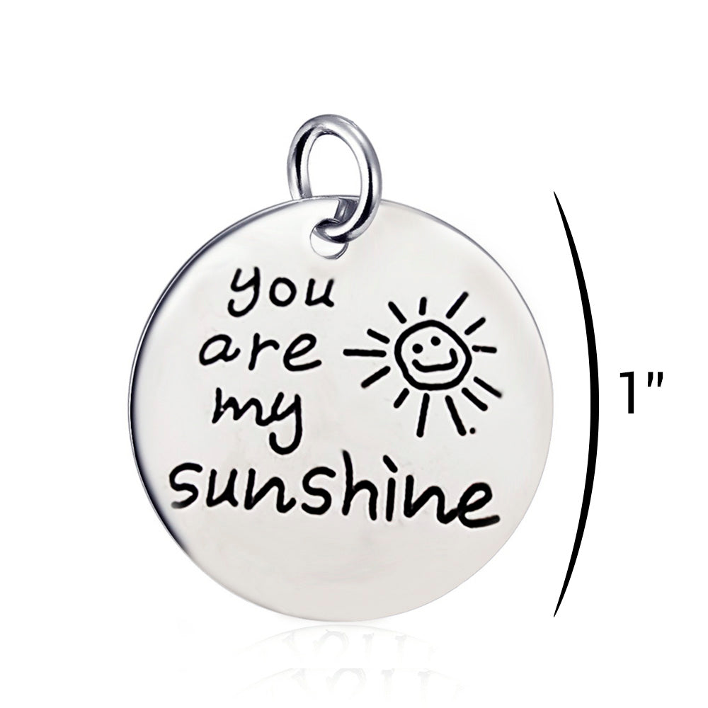 You Are My Sunshine Pendant Necklace - 18" chain