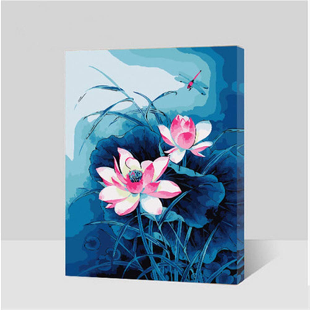 DIY Paint by Numbers Kit - Lotus Flowers