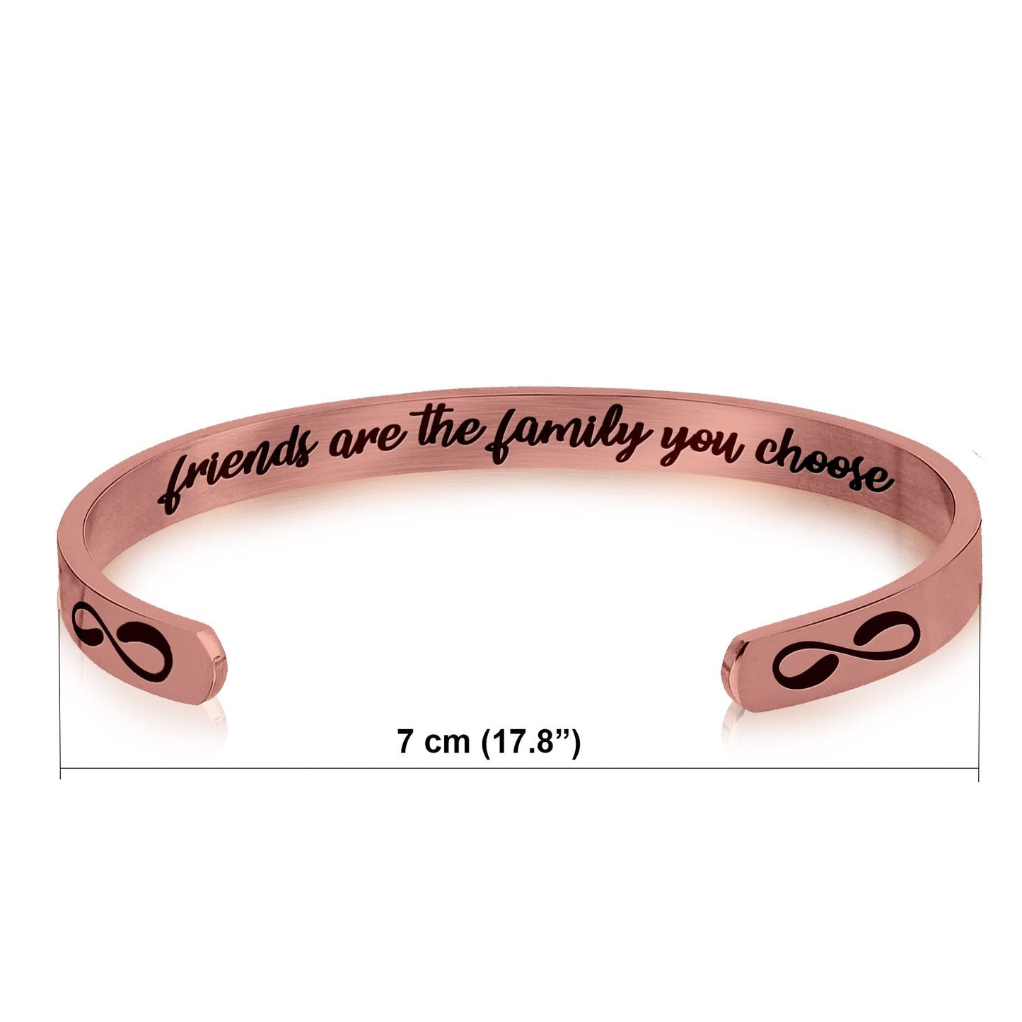 Stainless Steel Bracelet - Cuff Bracelet - Friends are The Family You Choose