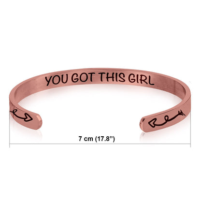 Stainless Steel Bracelet - Cuff Bracelet - You Got This Girl