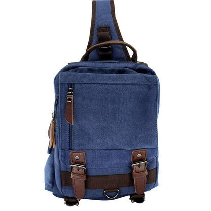 Retro Messenger Bag Canvas Shoulder Backpack Travel Rucksack Sling Bag