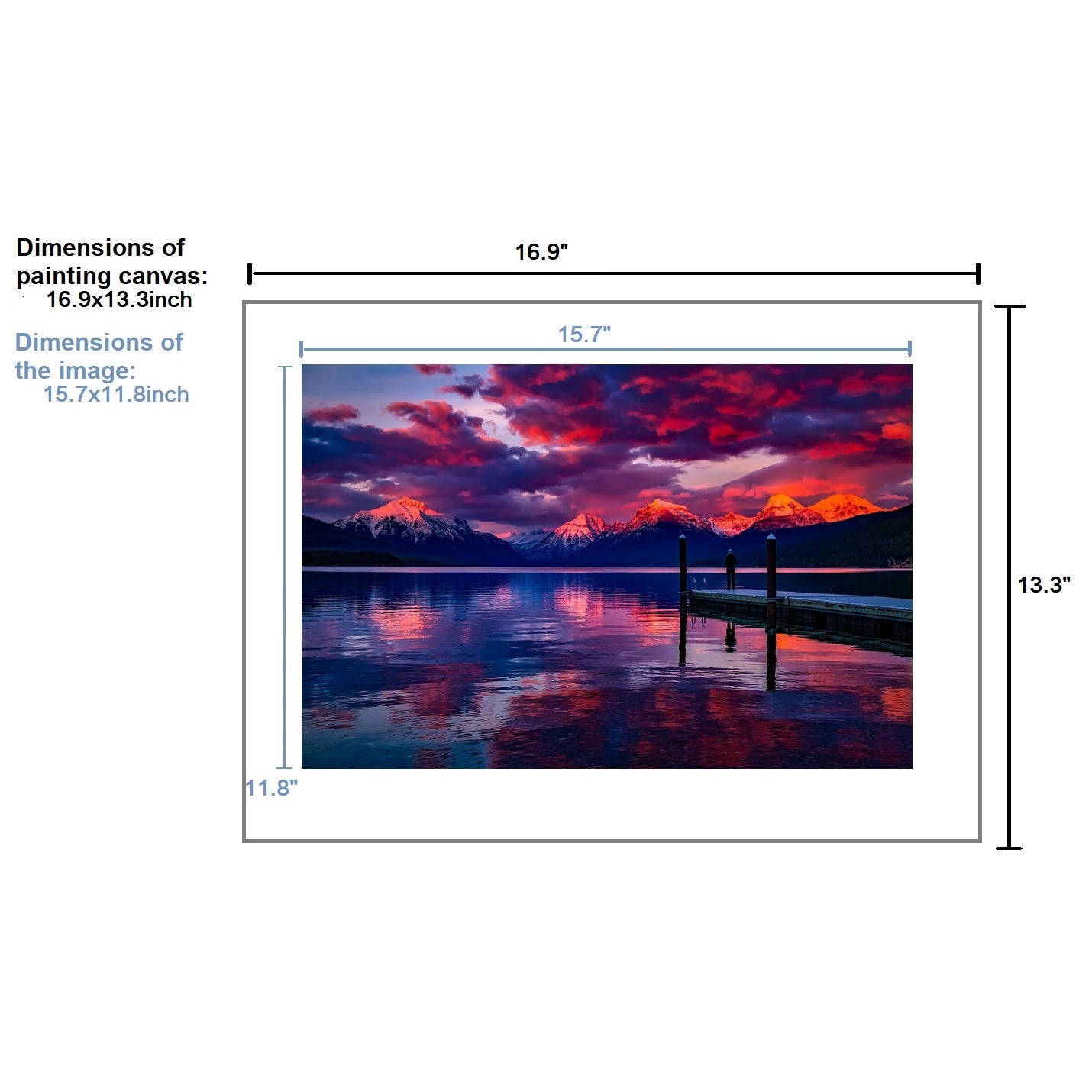 5D Diamond Painting by Number Kit Sunrise Beach