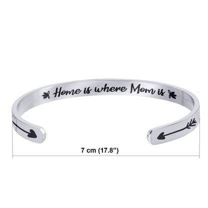 Cuff Bracelet - Home is Where Mom is