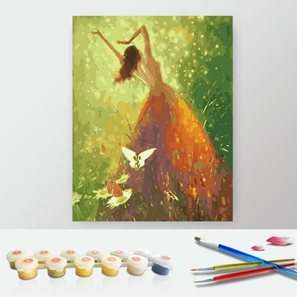 DIY Paint by Numbers Canvas Painting Kit - Dancing Girl Buttery