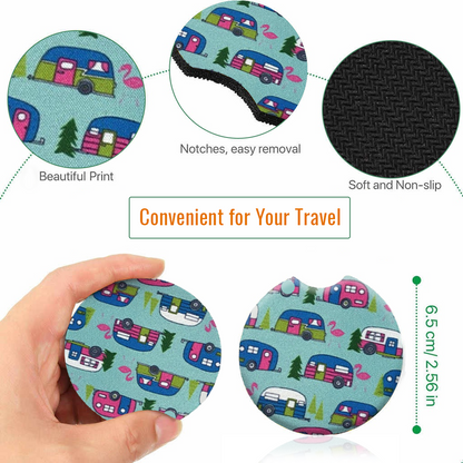 Car Coaster for Drinks - Absorbent - 2.75 Inches