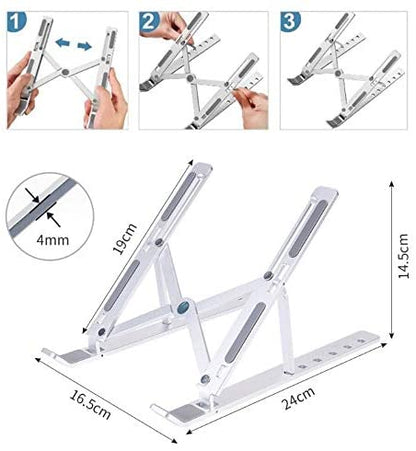 Laptop Stand Holder for 10-15.6” Laptops - Silver