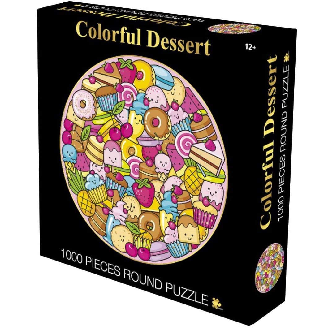 Donuts Round Puzzle - 1000 Pieces Jigsaw