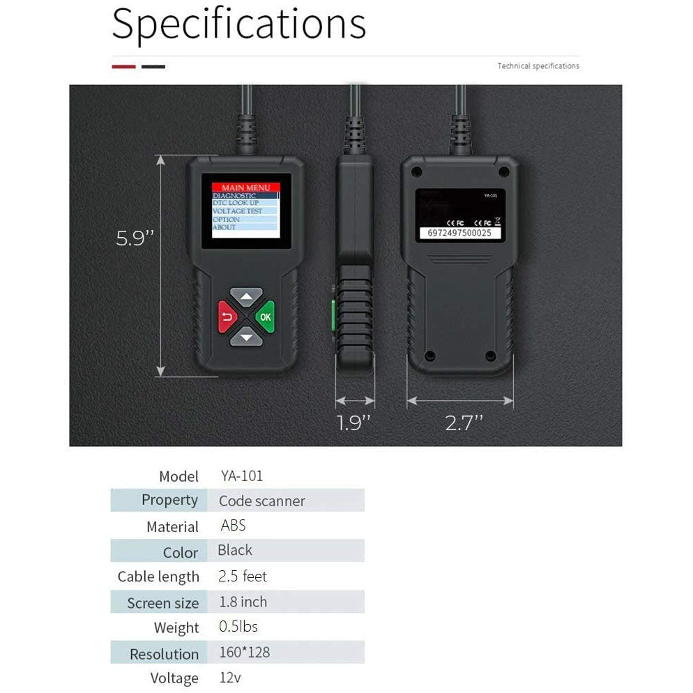 OBD2 Scanner YA-101 Car Code Reader