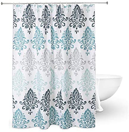 Shower Curtain with Metal Hooks, 72" x 72" - Paisley