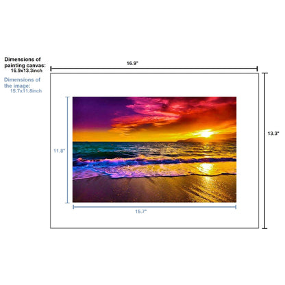 5D Diamond Painting by Number Kit Summer Beach