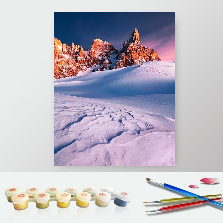 DIY Paint by Numbers Canvas Painting Kit - Snow Landscape