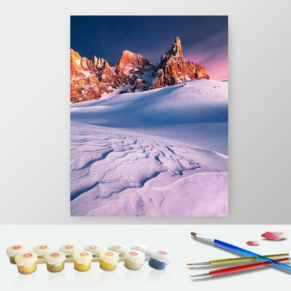 DIY Paint by Numbers Canvas Painting Kit - Snow Landscape