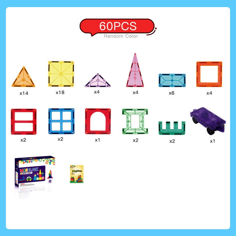 60 Piece Set Magnet Building Tiles