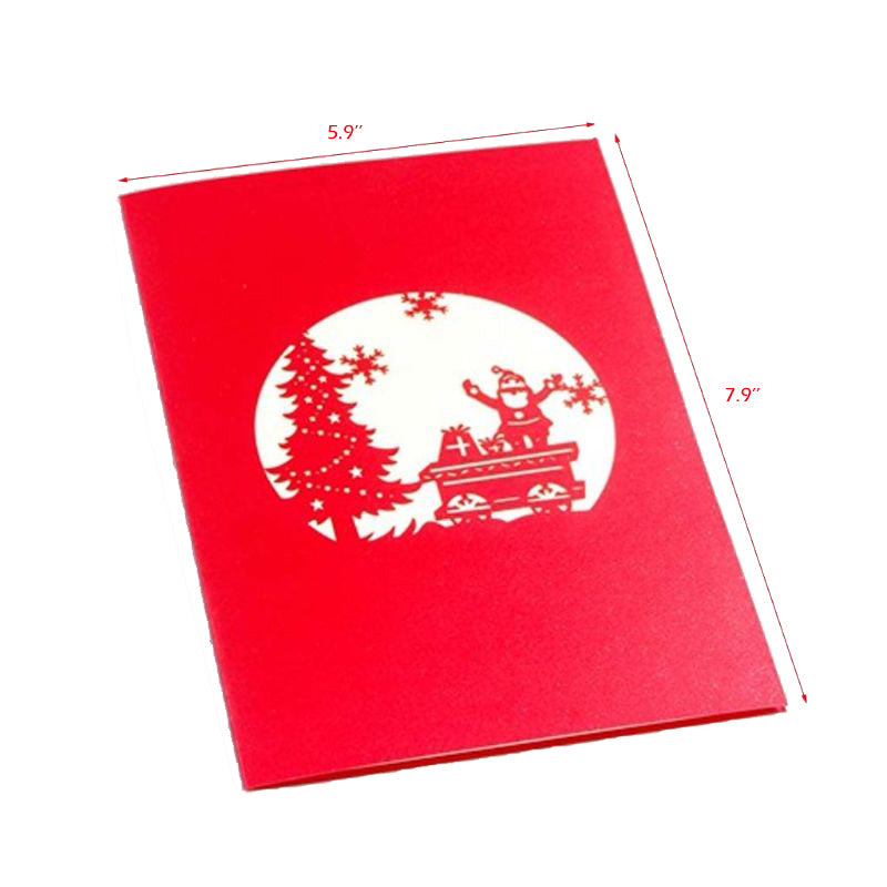 3D Christmas Winter Pop Up Card and Envelope