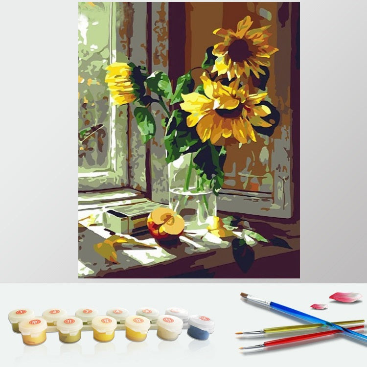 Paint by Numbers Kit - Vase of Sunflowers