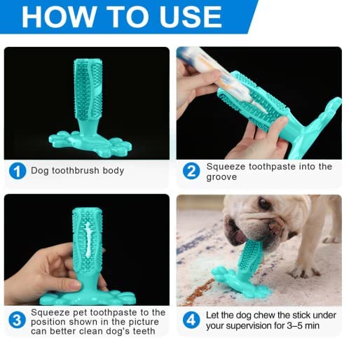 Dog Toothbrush Chew Toy - For Dogs of 10-40 lbs - Blue