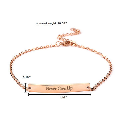 Never Give Up - Rose Gold Bracelet