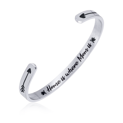 Cuff Bracelet - Home is Where Mom is