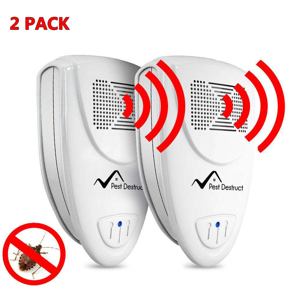 Ultrasonic Stink Bug Repeller - PACK OF 2 - 100% SAFE for Children and Pets - Quickly Eliminate Pests