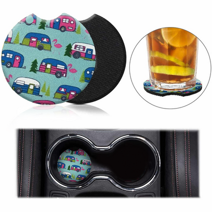 Car Coaster for Drinks - Absorbent - 2.75 Inches