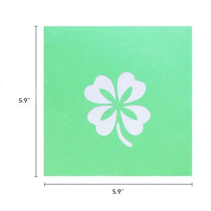 3D Four-Leaf Clover Pop Up Card and Envelope