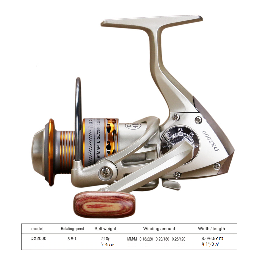 Spinning Fishing Reels for Freshwater - DX2000 Model