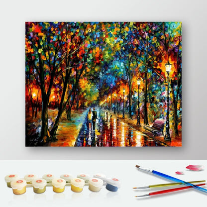 Paint by Numbers Kit - Lights in Raining night