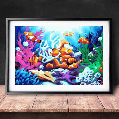 DIY Paint by Numbers Canvas Painting Kit - Ocean World