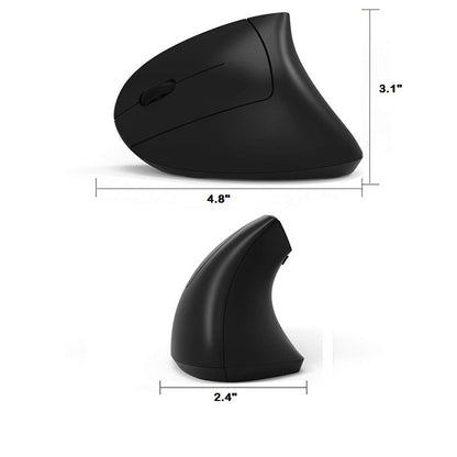 2.4G Wireless Vertical Optical Mouse with USB Receiver - Left Hand